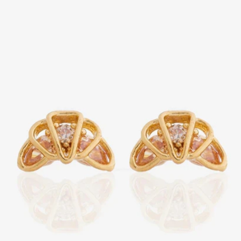 Gold Croissant Earrings